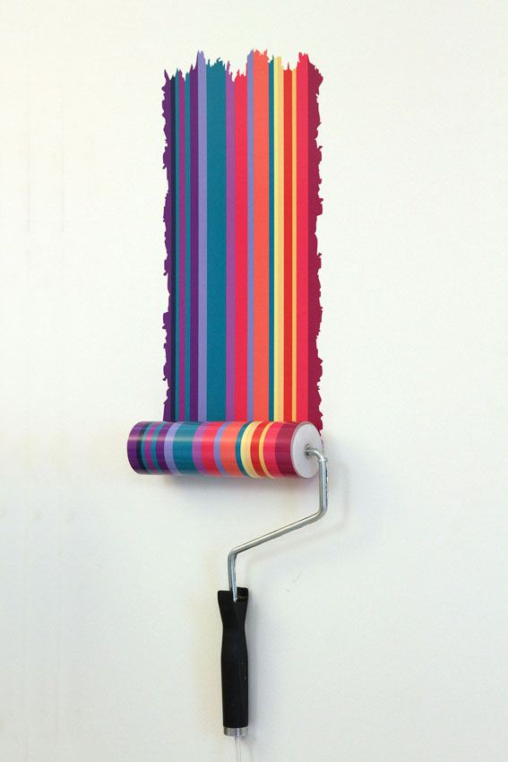 Paint roller wall lamps - Stripes unlit