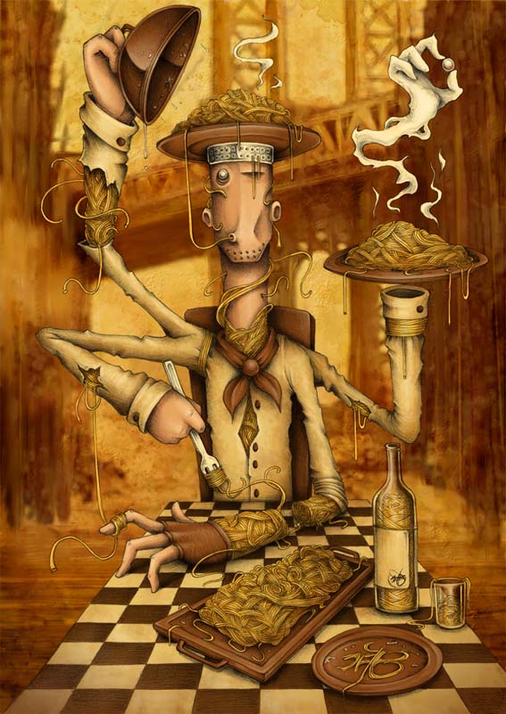 Paride Bertolin Illustratore - Once_Upon_a_Time_NOODLES