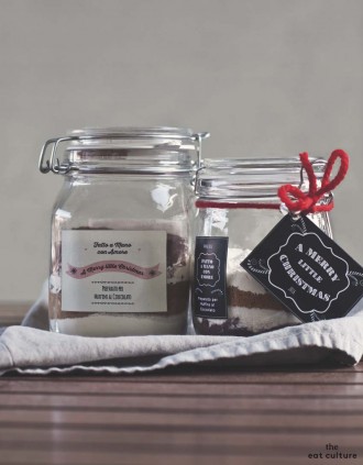 muffins chocolate mix in a jar